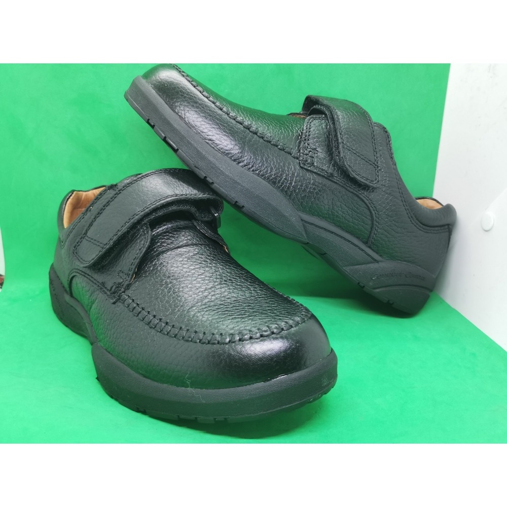 Dr. Comfort Scott 9210 Diabetic Shoes Men's Size 10 Wide Black Leather Hook Loop